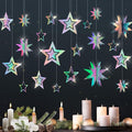 Star Garland Decorations Kit, Holographic Twinkle Little Stars Garlands by KINYFY
