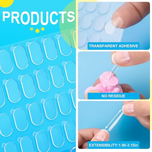 560Pcs Clear Adhesive Dots, Double-Sided, 0.31"x0.51" | Double Sided, No Trace - Image 4