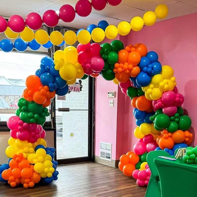 YMSZ Rainbow Colorful Balloons Arch Kit, Baby Shower, Anniversary Party - Image 5