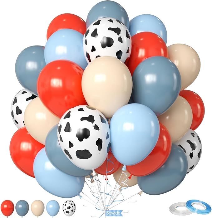 Red Blue Cow Balloons by Sowide