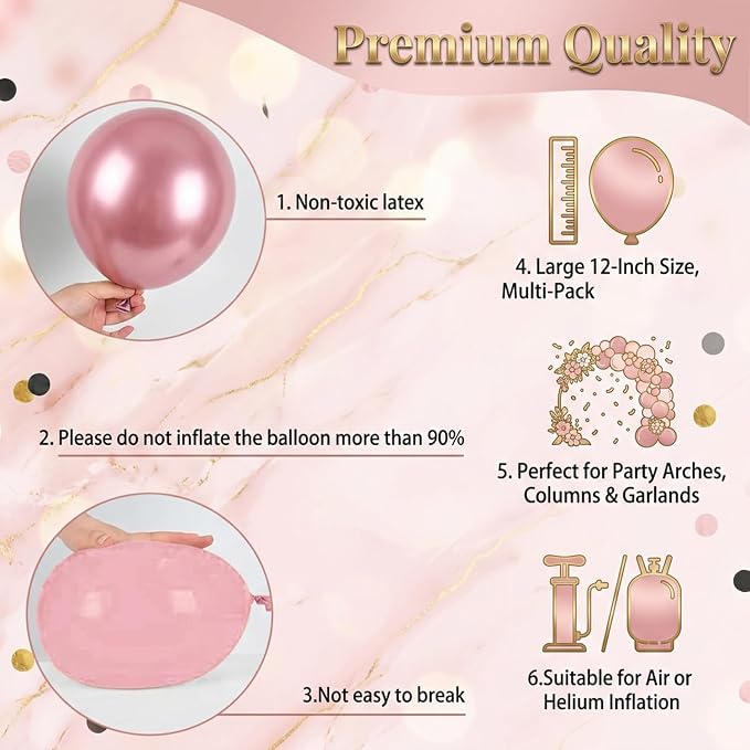 60-Pack 12-Inch Confetti Latex Balloons - Image 3