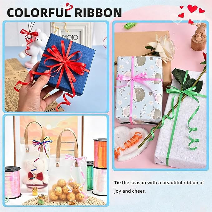 Red PVC Plastic Curling Ribbon, 3/16" x 500-Yard, Floral Arrangements - Image 5