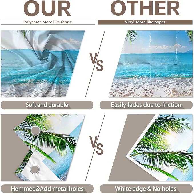 8x6ft Summer Beach Photography Backdrop Hawaii Tropical Banner | Ocean Seaside - Image 6