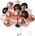 Rose Gold 21st Birthday Balloons by Hongplus