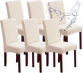 Waterproof Dining Room Chair Covers Set of 6 Slipcovers by Genina
