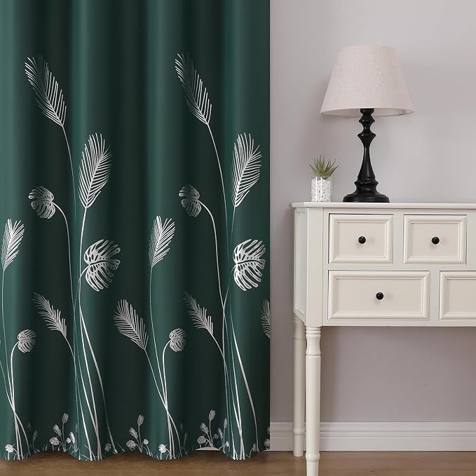 Green Room Darkening Curtains 72 Inches Long - Image 2