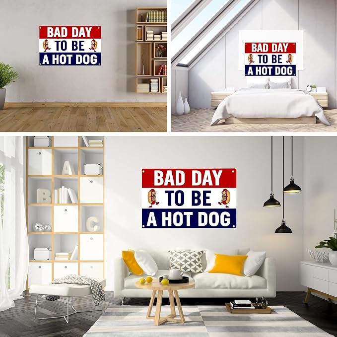 Novelty Flag, Bad Day to Be a Hot Dog Banner | funny flag, durable polyestr - Image 4