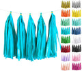Turquoise Tassel Garland 20 Pcs, Tissue Paper Tassels Garland Banner by ODDODDY