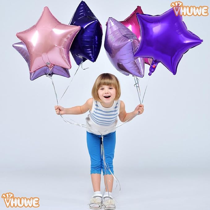 Purple Star Balloons 18 Inch - Image 2