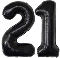 Jonhamwelbor 21 Number Balloons Black Big Giant Jumbo Big Large 21 Foil Mylar by Jonhamwelbor