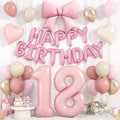 Dusty Pink Number 18 Balloon, 18th Birthday Decorations by Hapmori