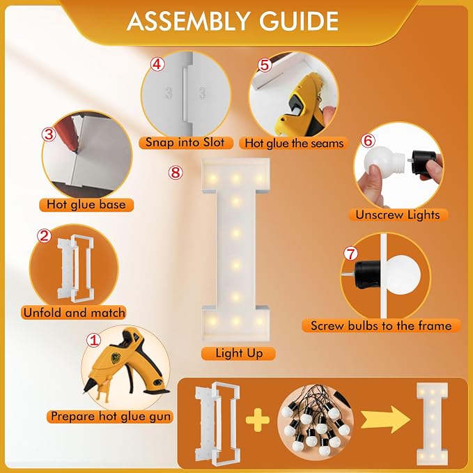 3FT Marquee Light Up Letters, Large Marquee Letters, Mosaic Balloon Frame Big - Image 3