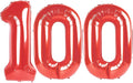 Red Jumbo Number 100 Balloon 40 Inch, Women Men 100 Birthday Supplies, Foil by Upgesy