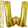 VHUWE 40 inch Gold Letter W Balloon, Big Size Alphabet Foil Mylar Helium by VHUWE