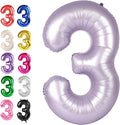 Large 40 Inch Lavender 3 Number Balloon, 3 13 23 30 33 36 38 Lilac Birthday by Upgesy