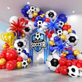 Soccer Party Decorations 160Pcs, World Soccer Balloon Garland Arch Kit by PTGOLUO