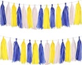 Yellow White and Blue Tassel 30Pcs Tissue Paper Tassels Garland DIY Hanging by Unknown