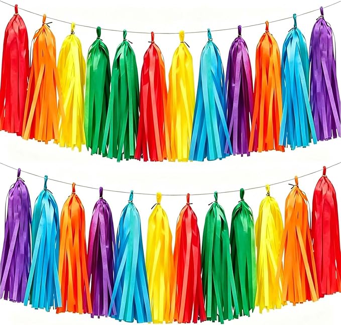 Rainbow Paper Tassel-Tassels Garland Banner is Perfect by Unknown