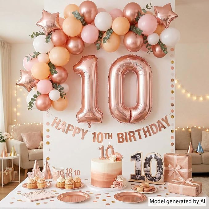 Rose Gold Number 0 Balloon 40 Inch, Glossy Foil - Image 7