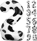 Cow Print Balloons 40 Inch Cow Print Number 2 Balloon Big Number 2 Balloon Moo by LEBERY