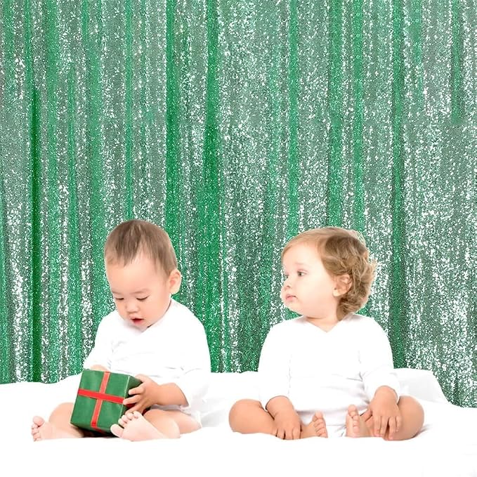 Eternal Beauty Mint Green 3mm Sequin Backdrop 20x10 Ft - Image 3