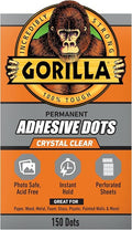 Gorilla Adhesive Dots, Double-Sided Clear | 0.5" Diameter | No Mess | Photo by Gorilla
