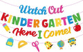 Watch Out Kindergarten Here I Come Banner Decor, First Day of Kindergarten by Sereliy