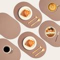 Clay Pink Oval Silicone Placemats Set of 6 – Heat Resistant, Waterproof by Unknown