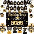 Graduation Decorations 2026 Gold Themed Set by Zerunyiw