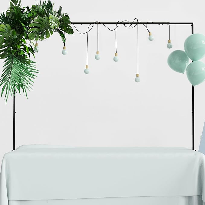 Over Table Rod Stand with Clamp 2 Pack Black Table Arch Banner Stand | by Xiomot