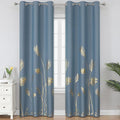 Stone Blue Blackout Curtains 96 Inches Long by ESTELARTEXTILER