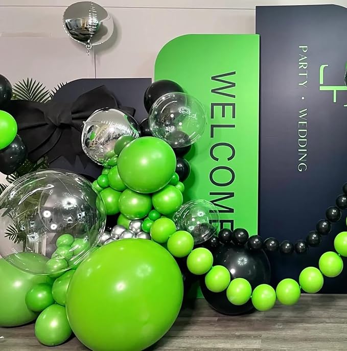 10 Inch Lime Green Balloons - Image 5