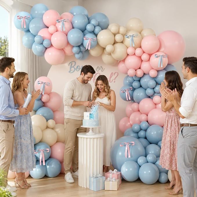 Gender Reveal Balloon Arch Kit, Elegant Baby Shower Decorations - Image 4
