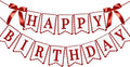 Bow Happy Birthday Banner for Bow Birthday Decorations Pink Bows Garland for by JOTTING