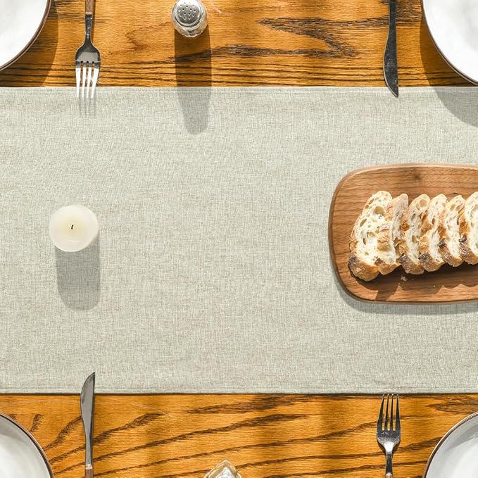 Artoid Mode Beige Table Runner, Seasonal Summer Fall Washable Kitchen Dining - Image 4