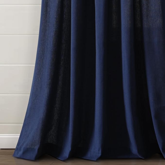 Lush Decor Boho Pom Pom Tassel Linen Textured Window Curtain Panel, Single 52" - Image 4