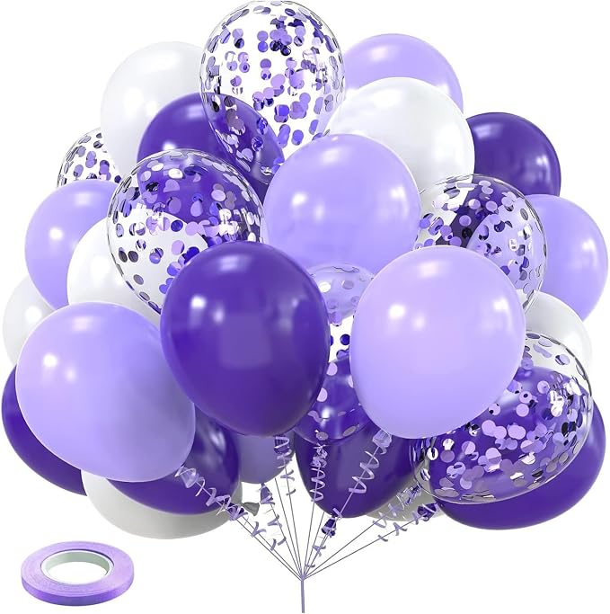 60-Pack 12-Inch Confetti Latex Balloons by Mtgluk
