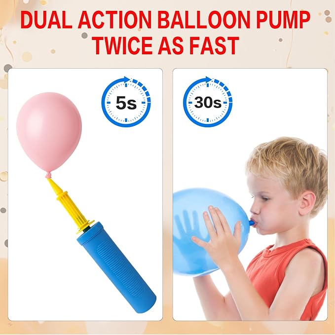 Hand Balloon Pump with 260 Balloons, Manual Air Inflator Pump - Image 5