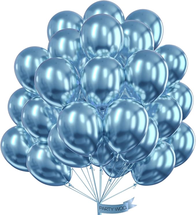 PartyWoo Metallic Blue Balloons, Balloon Garland or Arch Decorations, Wedding | by PartyWoo