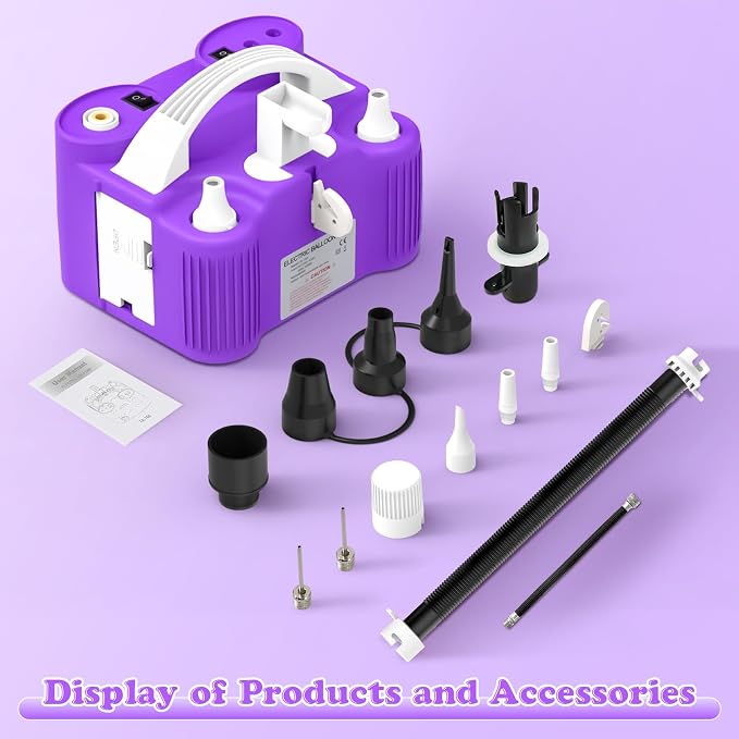 Electric Balloon Pump 4-in-1 Air Pump Portable Electric Balloon Blower Machine - Image 7