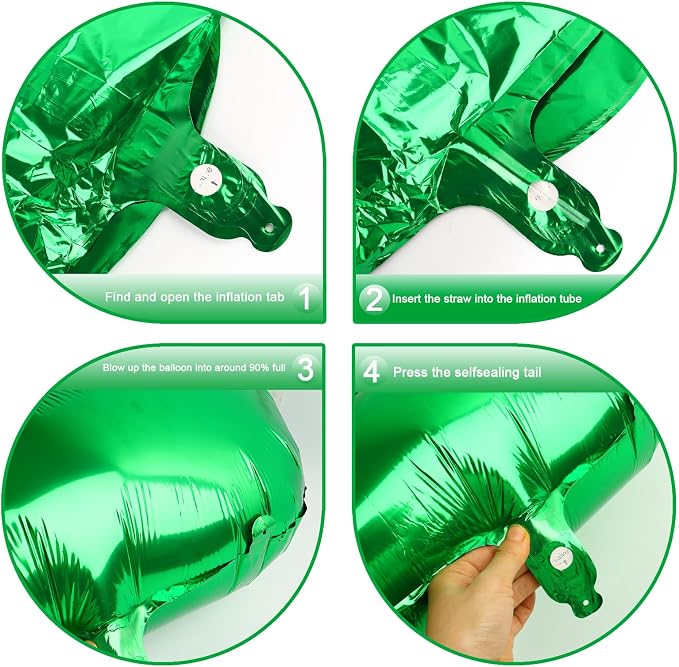 40 Inch Green Large Number 24 42 Birthday Balloon, Giant Number 24 42 Balloons - Image 4