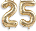 AULE 40 Inch Light Gold 25 Balloon Number Foil 0-9 Birthday Big Numbers | by AULE