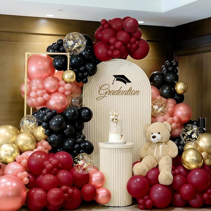 Burgundy Balloon Garland Arch Kit - Image 5
