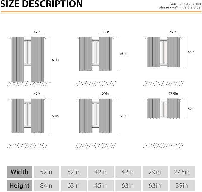 Brown Vintage Elegant Luxury No Tassel Living Room Bedroom Window Curtains | - Image 8