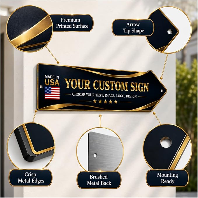 Custom sign outdoor LEFT arrow sign by BCB | direction signs Printed in USA | - Image 5
