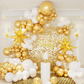 146pcs White and Gold Balloons Garland Arch Kit by CboDecoBalloonArchKit
