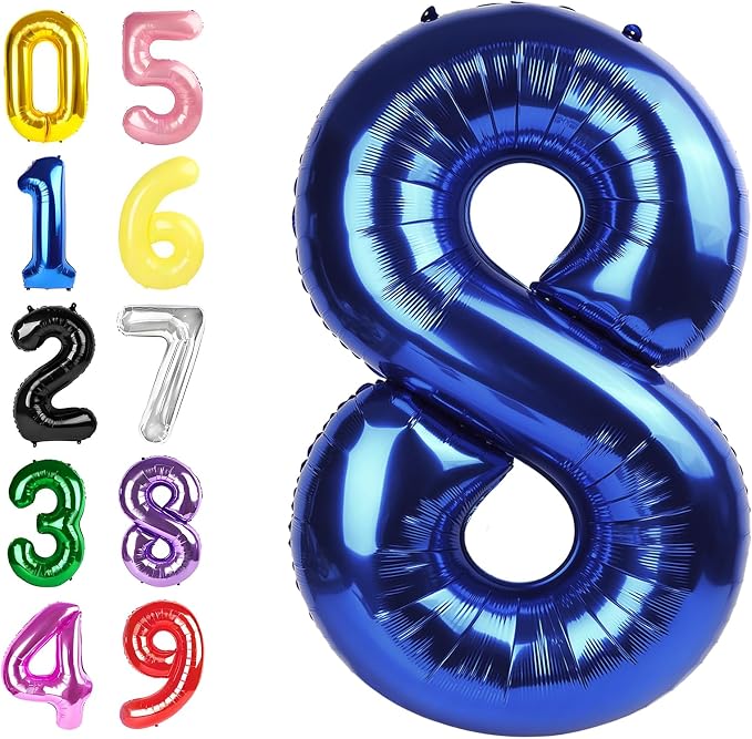 Numbers 7 Balloon 40Inch Navy Blue Balloons by Argthjy