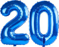 40 Inch Number 20 Balloons for 20th Birthday Party Decorations, 0-100 Dark Blue by FOBELEC