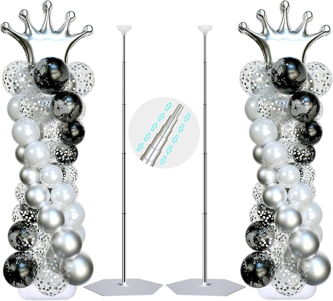 SINBEE Balloon Arch Stand, Balloon Arch Kit of 2, 7 Feet Height Adjustable by SINBEE