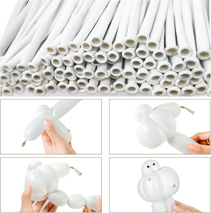 LXZFCRG 260 Balloons White Long Ballons - Image 3